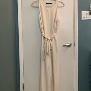 Lauren Ralph Lauren cream colored sleeveless jumpsuit. Size 12